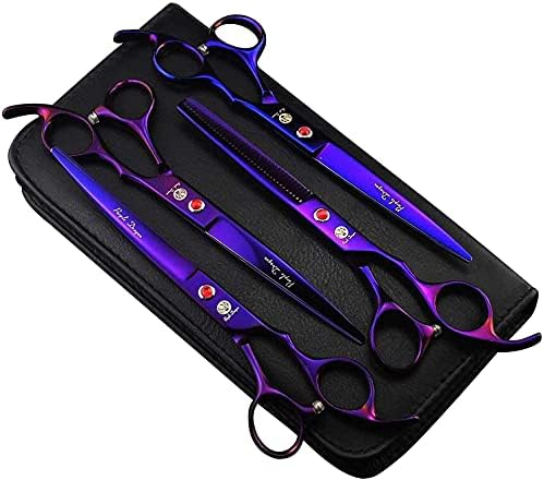 Purple Dragon Professional 7.0 inch Dog Grooming Scissors Set by PurpleDragon