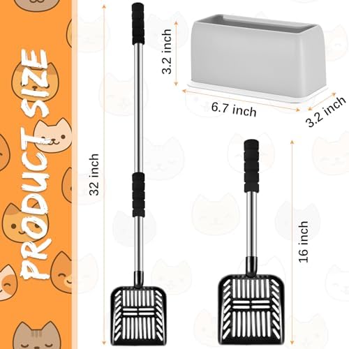 32 Inch Cat Litter Scooper Metal Long Handle Cat Litter Scoop - Image 2