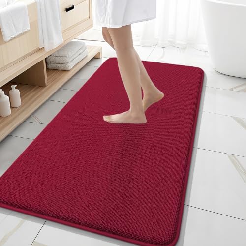 OLANLY Memory Foam Bathroom Runner Rugs 47x20, Absorbent Long Mat by OLANLY