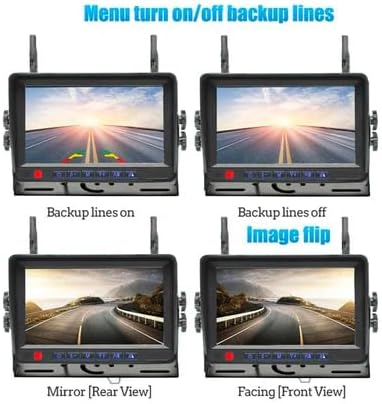 FalconEye Electronics 2nd Generation 200-300Ft Wireless Range Backup Camera for Trucks, Fleets. HD, 7inch LCD (3 Cam System)