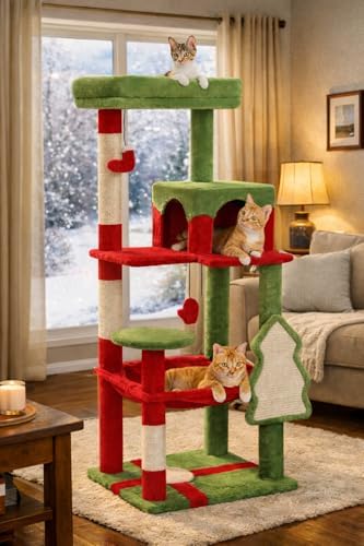 MUTTROS 56.3" Cat Christmas Tree - Image 2