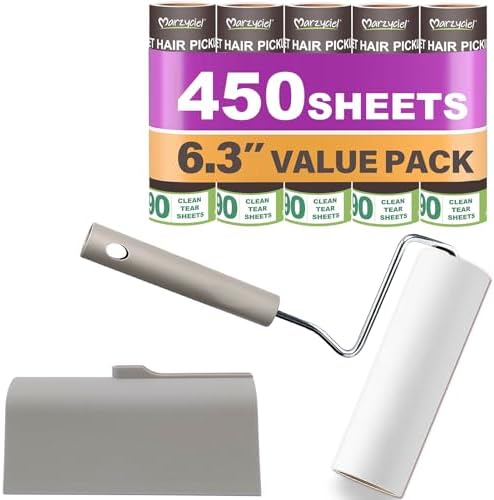 Large Lint Rollers for Pet Hair Extra Sticky，6.3'' Wide Remover by MarzycielCo