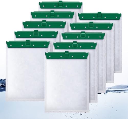10 Count Medium Filter Cartridges Compatible with Whisper Bio Bag Filters, Large Aquarium Filter Cartridge for Whisper 10i/IQ10/PF10 and Repto Filter 90 GPH