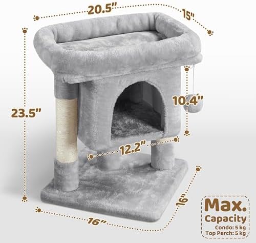 Yaheetech 23.5in Small Low-Profile Cat Tree Condo - Image 3