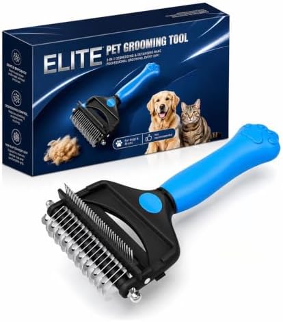 Deshedding Dog Brush，3-in-1 Undercoat Rake by KIVMTAR