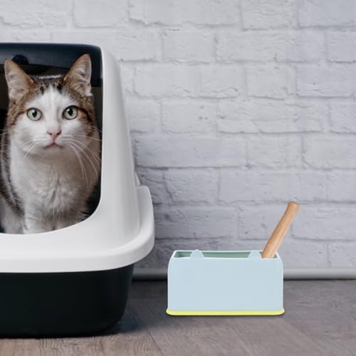 POPETPOP Cat Scoop Holder Cute Cat Shaped Litter Scoop Base Organizer - Image 2