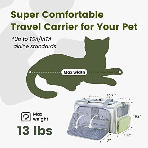 Pawaii Cat Carrier Airline Approved Expandable Breathable Safety Leash - Image 3