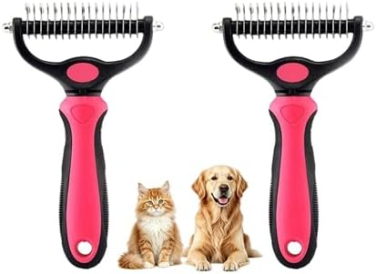 Dematting Comb for Dogs and Cats, Undercoat Rake Pet Brush for Long Hair by Unknown