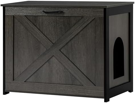 Dwanton Cat Litter Box Enclosure, Hidden Litter Box Furniture, 27.6 Inches by DWANTON