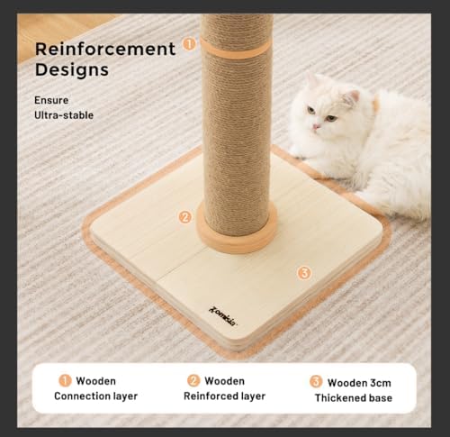 ZOMISIA 35'' Tall Cat Scratching Post - Image 3