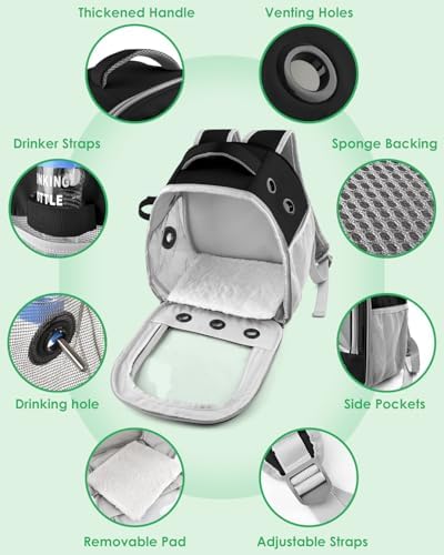 DBNESS Guinea Pig Carrier Backpack, Portable Rabbit Travel Carring Bag - Image 2
