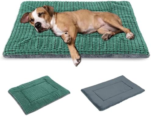 BVAGSS Reversible Dog Crate Pad, Memory Foam Pet Bed Mat, Soft Warm Machine by BVAGSS