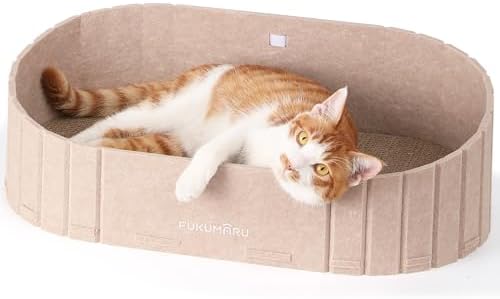 FUKUMARU Cat Scratcher, 24 Inch Sofa Shape Cat Scratching Bed Couch Indoor by FUKUMARU