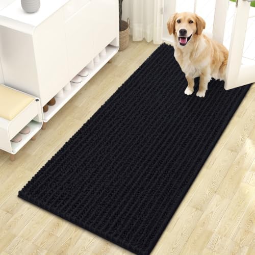 OLANLY Dog Door Mat for Muddy Paws 47x24, Ultra-Absorbent Chenille Mud Mat by OLANLY
