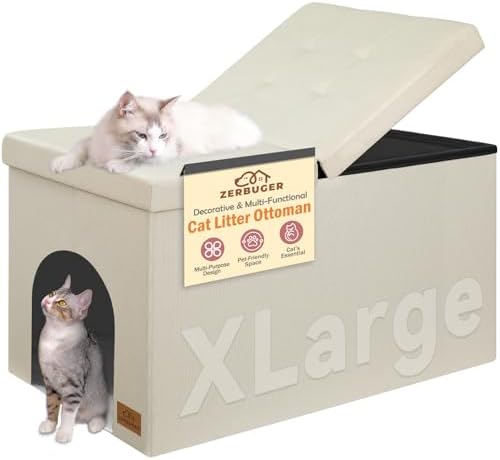 Zerbuger 3-in-1 Cat Litter Box Enclosure by Zerbuger