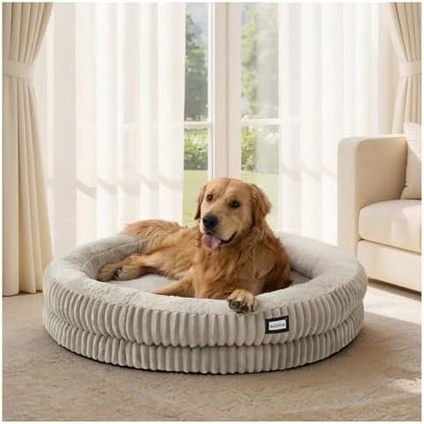 BALANCE Donut Dog Bed, 43 Inches Round Dog Bed Extra Large Size Dogs Washable by BalancePet