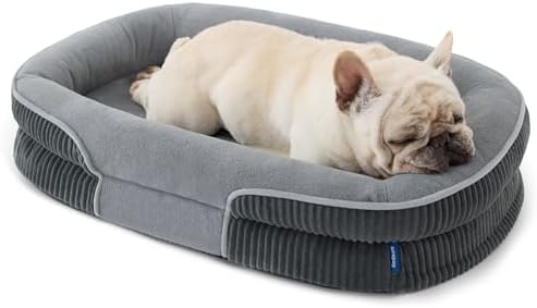 Bedsure 360°Oval Bolster Orthopedic Dog Bed Medium Size Dog by BEDSURE