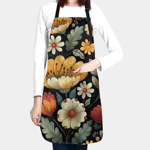 Sweetshow Cute Dog Apron with 2 Pockets and Adjustable Neck Waterproof Kitchen - Image 3