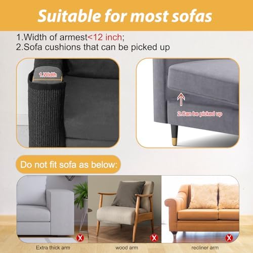 Cat Scratch Couch Protector, Cat Scratch Sofa Armrest Cover - Image 6