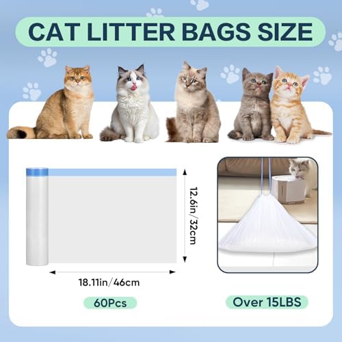 60 Ct Cat Litter Box Liners Compatible - Image 2