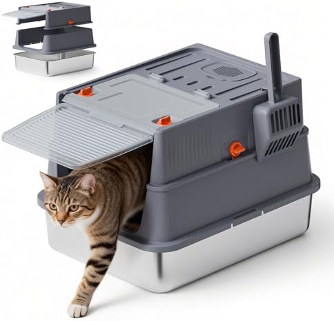 Stainless Steel Cat Litter Box by Bsadne