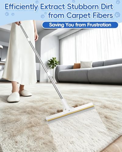 Carpet Rake for Pet Hair Removal, Reusable Hair Remover Broom - Image 5