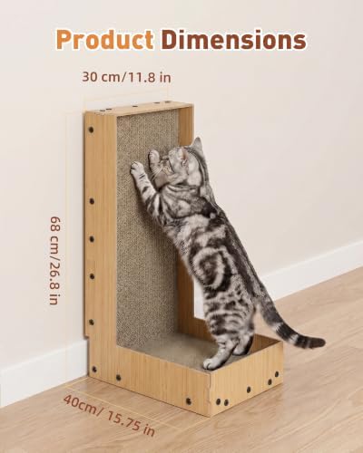 26.8" Cat Scratcher, L-Shaped Scratch Pad - Image 2