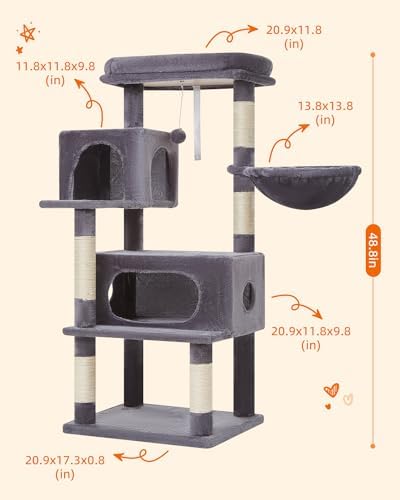 Taoqimiao Cat Tree, 49In Cat Tower - Image 2