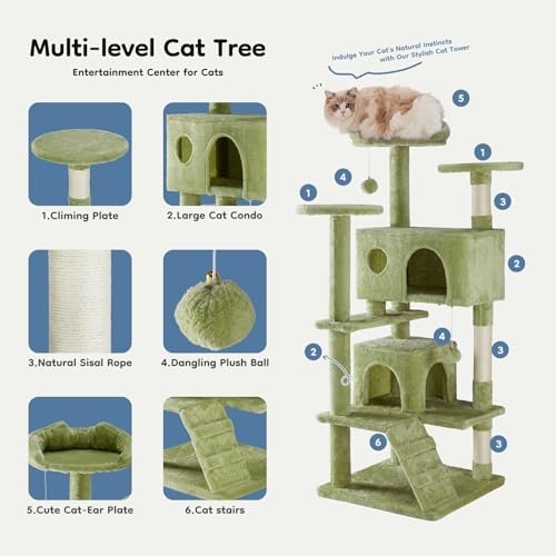 DUMOS 54-inch Cat Tree Tower - Image 3