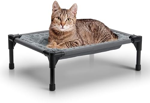 K&H Elevated Cat Bed, Pet Hammock Cot, Indoor Cat Bed by KHPetProducts