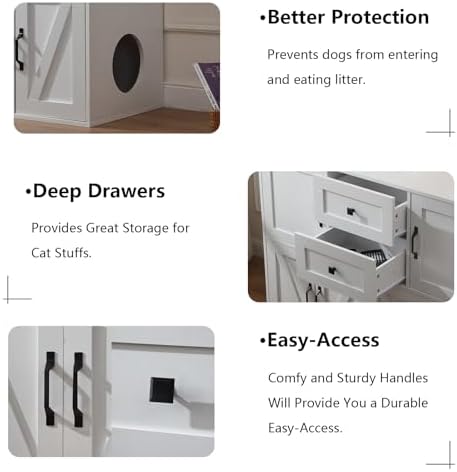 Forest Gravity Double Cat Litter Box Enclosure - Image 3