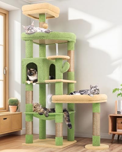 Globlazer 65in Cactus Sturdy Cat Tower by Globlazer