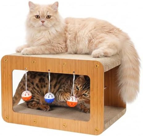 Avont 2-in-1 Cardboard Cat Scratcher House by Avont