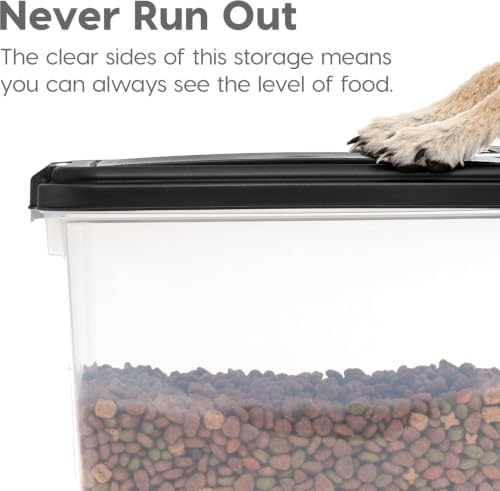 IRIS USA Airtight Pet Food Storage Rolling Container, 30 lb Capacity - Image 6