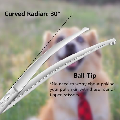 HASHIMOTO Curved Dog Grooming Scissors - Image 3
