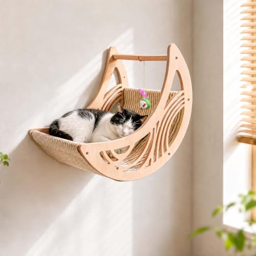 Moon & Star Cat Wall Shelves, Modern Cat Wall Furniture - Image 5