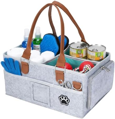 Felt Dog Grooming Bag, Pet Portable Tote Bag by Brabtod
