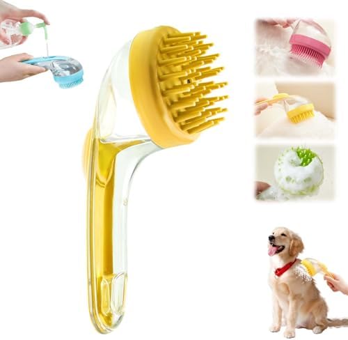 Pet Bath Brush, 2025 New 2 in 1 Dog Bath Brush by Yilia