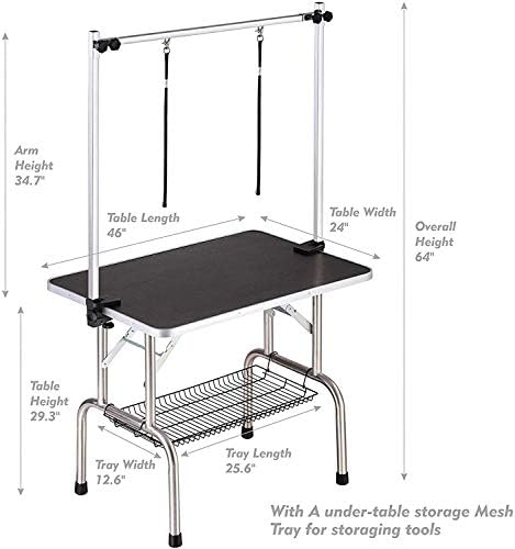 46" Dog Grooming Table Foldable Pet Grooming Tables - Image 2