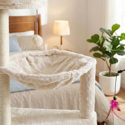 YUNIQUE Multi-Functional Cat Tree Tower, Big Cat Condo - Image 4