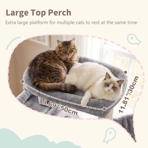 Heybly Cat Tree, 71-Inch-Tall Tower - Image 2