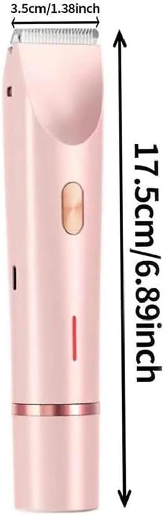 Bikini Trimmer for Women 2025 Upgrade Dual Head Shaver Women Ceramic Blades 2-in-1 Women's Body Shaver Electric Razor 90min Cordless Runtime Waterproof Travel Grooming Kit (Blue)