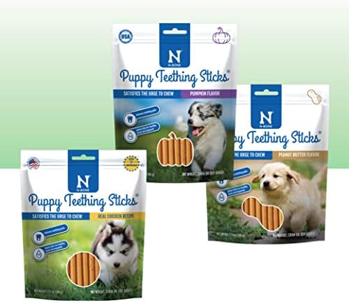 N-Bone Puppy Teething Sticks Variety Pack, Pumpkin & Peanut Butter Flavors by N-Bone
