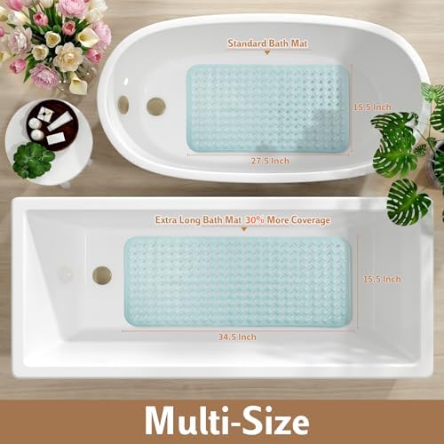 Yimobra Bathtub Mat Non Slip, Super Strong Suction Cups, Machine Washable Fast - Image 5