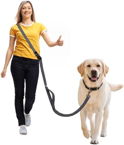 Hands Free Dog Leash, Galaxy Reflective, Crossbody Dog Leash by JCHOUSEPetSupplies