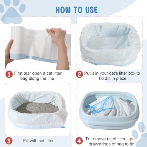 Tinlade 50 Count Jumbo Cat Litter Box Liners, 39 x 22 Inch - Image 5