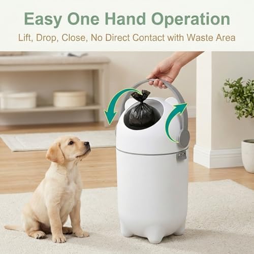 Dog Poop Trash Can, 15L Pet Waste Station, Airtight Odor Control Bin, Dog Waste - Image 3