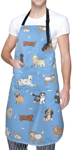 Perinsto Waterproof Apron With 2 Pockets Kitchen Chef Aprons Bibs by Perinsto