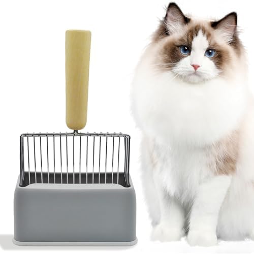 Metal Cat Litter Scooper with Holder, Stainless Steel Litter Scooper with by MUYG