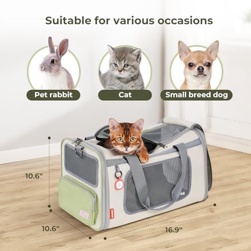 Pawaii Cat Carrier Airline Approved Expandable Breathable Safety Leash - Image 4
